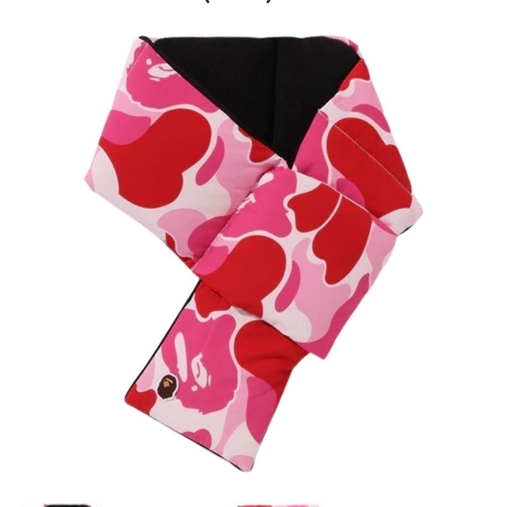 NWT Bape A Bathing Ape ABC Camo Pocket Fleece Scarf Pink